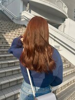 ロア バイ シズク センター南(LOA by sizuk)&nbsp;ブリーチなしダブルカラー/オレンジブラウン