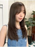 栄フェイスレイヤー透明感ナチュラルカラー小顔ロング