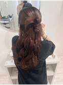 カチモリハーフアップ/ハーフアップ/結婚式/参列/お呼ばれヘア