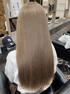 ラピス 横浜(Lapis) ミルクティーアッシュブラウンブリーチカラーシールエクステ