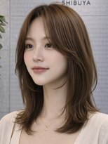 トリッカ シブヤ(TRICCA SHIBUYA)&nbsp;ミディアム/顔まわりレイヤー/ツヤ髪/透明感/似合わせ