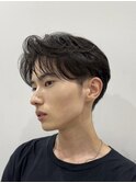 ニュアンスパーマ×刈り上げセンターパート 20代30代40代
