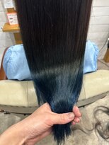 アオク(AOKU)&nbsp;髪質改善カラー　× グラデーションカラーブルー