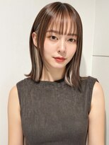 カバーヘア ブリス 志木南口駅前店(COVER HAIR bliss)&nbsp;イヤリングカラークラゲカットくびれミディアムウルフ30代A20
