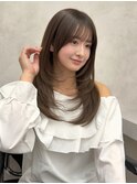 ブリーチなしダブルカラー/レイヤー/縮毛矯正/髪質改善/学割U24