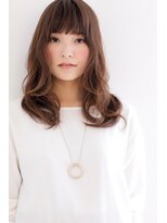 たさわ堂&nbsp;大人かわいい◆ベージュカラー◆厚めバング◆フェミニン◆愛され