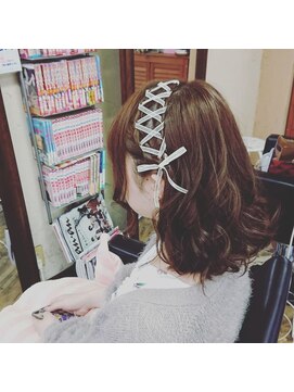 ヘアーアンドメイク アール(hair&make R) ★hair&makeR★編み込みリボン