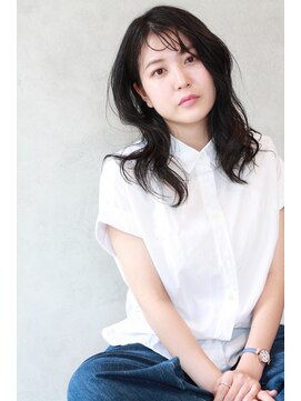 ピグメント(pigment) 【pigment】黒髪ＸセミディーＸすき間バング