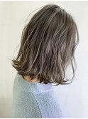 似合わせカットくびれヘア外ハネボブアースカラー韓国風ブリーチ
