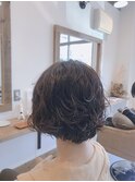センター分けハンサムショート