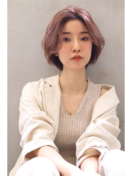 ブラン 広島本通(Blanc) 【Blanc/広島本通】ピンクカラー＿ピンクベージュ＿ミニボブ