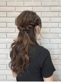 華やかなハーフアップアレンジ♪♪