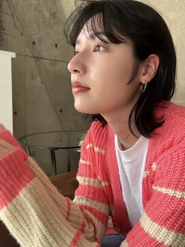 キートス(Kiitos) カジュアル/外ハネ/黒髪/BOB/シースルーバング/ウエット/梅田