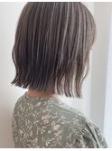 透明感超アッシュ×切りっぱなしボブ