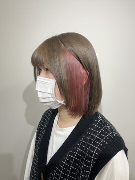 ウェーブス 大宮門街店(wave's) インナーピンク×グレージュ wave's大宮門街 唯