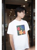 メンズウルフボブルフセンターパートメンズライク