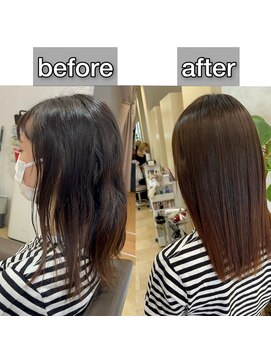 シオ ヘアー デザイン(Sio. hair design) 縮毛矯正ビフォーアフター