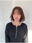 ボブ×アッシュベージュ