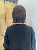 外ハネボブ　ブリーチなしグレージュ　明るめ　名古屋　矢場町