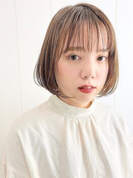 ルーチェ(Luce)の写真/ダメージレスで真っすぐなり過ぎずまとまるナチュラルストレート!ボブのようなデザインでも自然な内巻きに!