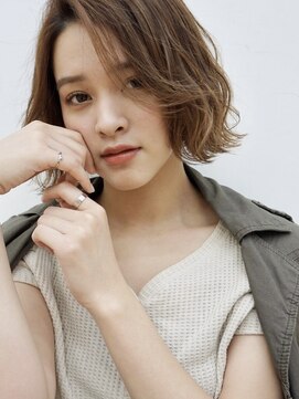 リンク(Link) 【Link】ミニボブ×ウェーブ×暗髪ココアブラウン