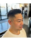 サイドパート スキンフェード メンズショート
