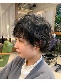 ニュアンスパーマ/くせ毛風パーマ/ミディアムパーマ/前髪パーマ