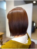 【韓国ヘア】外ハネタッセル　オレンジブラウン