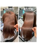 髪質改善縮毛矯正Before/After