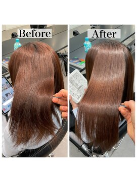 リラエ(North Lyrae) 髪質改善縮毛矯正Before/After
