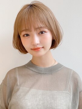 エトラ 渋谷店(etora) 前髪 外ハネボブ イメチェン 美髪 ホワイトブロンド"