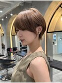 イメチェン外ハネボブ美髪ワイドバングレイヤーショート/大宮