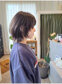 顔周りレイヤー×チョコレートブラウンカラー