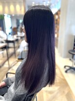 グランデュール 浜松小豆餅店(GRANDEUR) ディープパープル　ヘアカラー　ブリーチ１回