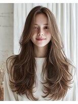 ヴィッカエコル (vicca 'ekolu)&nbsp;ロングヘア/レイヤーカット/顔周りレイヤー/韓国ヘア/パーマ