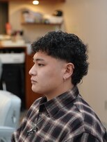 ペルズ(PELLS)&nbsp;ショートマレットパーマテーパーフェード