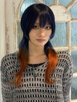 フォークロア 本店(Folk Lore)&nbsp;ネイビー×オレンジ 中明度カラー