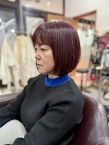 テラスオブベル(TERRAS of belle)&nbsp;大人艶ボルドーボブ×骨格補正カット