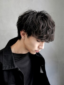 フィフス 渋谷(fifth) 渋谷メンズサロンミディアムウルフシャドウパーマセンターパート