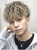 波巻きツイストスパイラルメッシュブリーチ韓国風マッシュメンズ