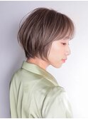 後頭部ふんわり 前下がりショートボブ