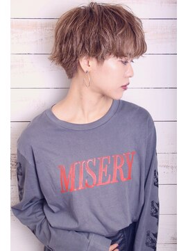 レンク(LENC) Coast.ショートヘア×ラベンダーアッシュ×かりあげ