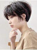 大人かわいい小顔耳かけ黒髪ショート20代30代40代2021