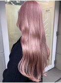 ピンクカラー/くびれヘア/デザインカラー/ツートンカラー