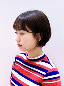 ヘアーライズ 池袋東口店(hair RISE) レイヤーボブ耳掛けショートブルージュアッシュ暗め