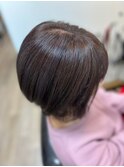 ショートヘア白髪ぼかし髪質改善カラー30代40代50代