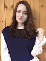 ブゾン(buZon)&nbsp;【buZon ブゾン】レイヤーロング前髪パーマ×グレーベージュ