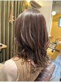 #前髪カタログ #インナーグレージュ #ピンクベージュ