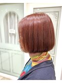 ツヤ感カラーボブ