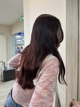 ソソ(soso) ブリーチ無しのピンクレッド